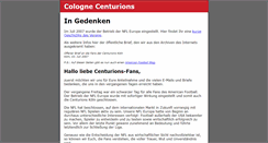 Desktop Screenshot of colognecenturions.com